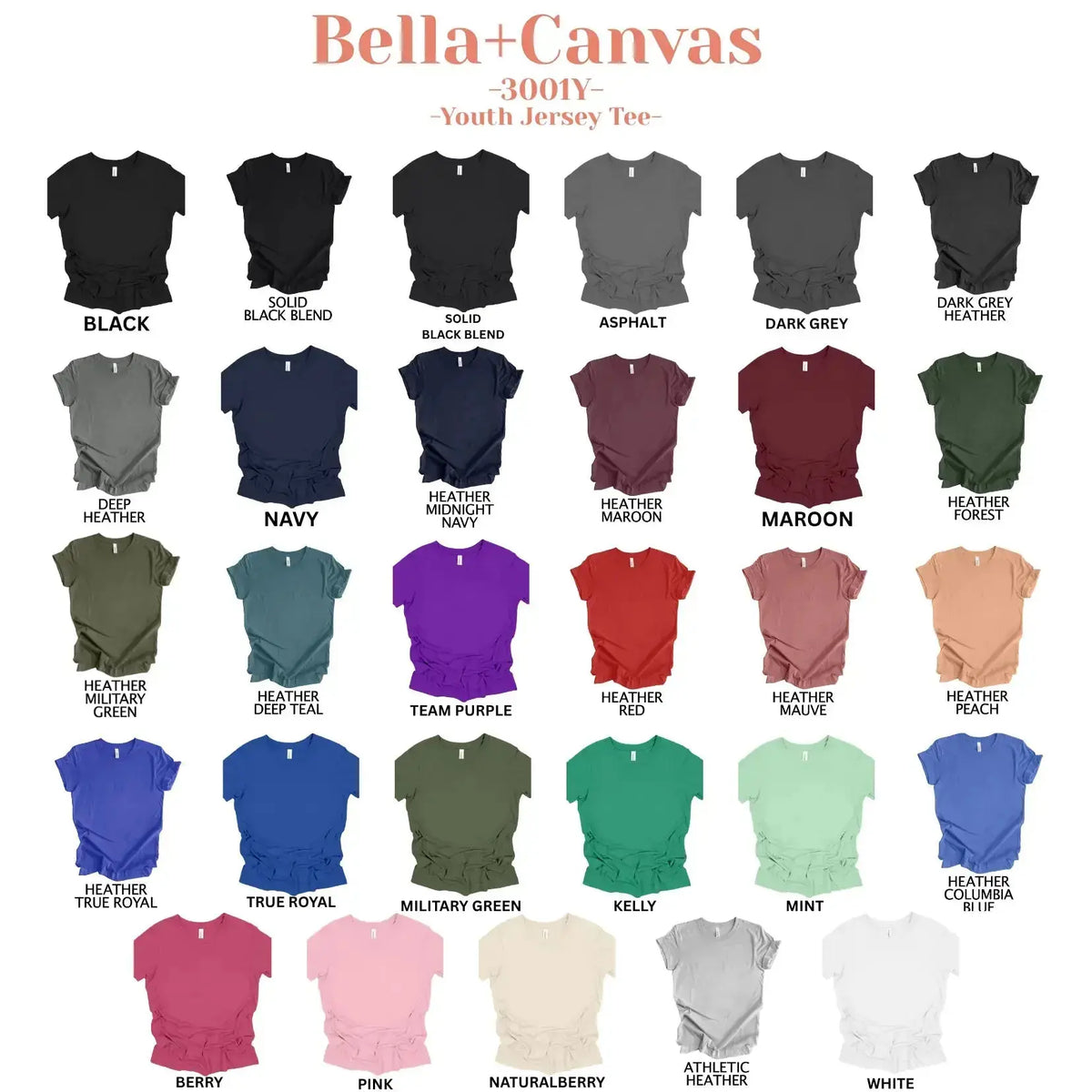 Bella + Canvas 3001Y | Youth Jersey Tee 3001 Y - Iris DTF