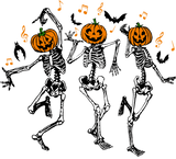Halloween Dancing Skeleton Design - DTF Ready To Press