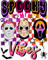 Halloween Spooky Vibes Design - DTF Ready To Press