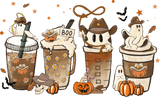 Halloween Coffee Design - DTF Ready To Press