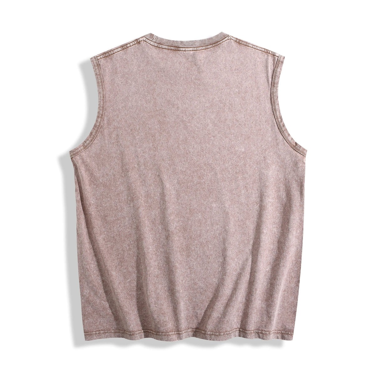 Acid Wash Distressed Sleeveless Top - Oversized Vintage Muscle Tee - Iris DTF