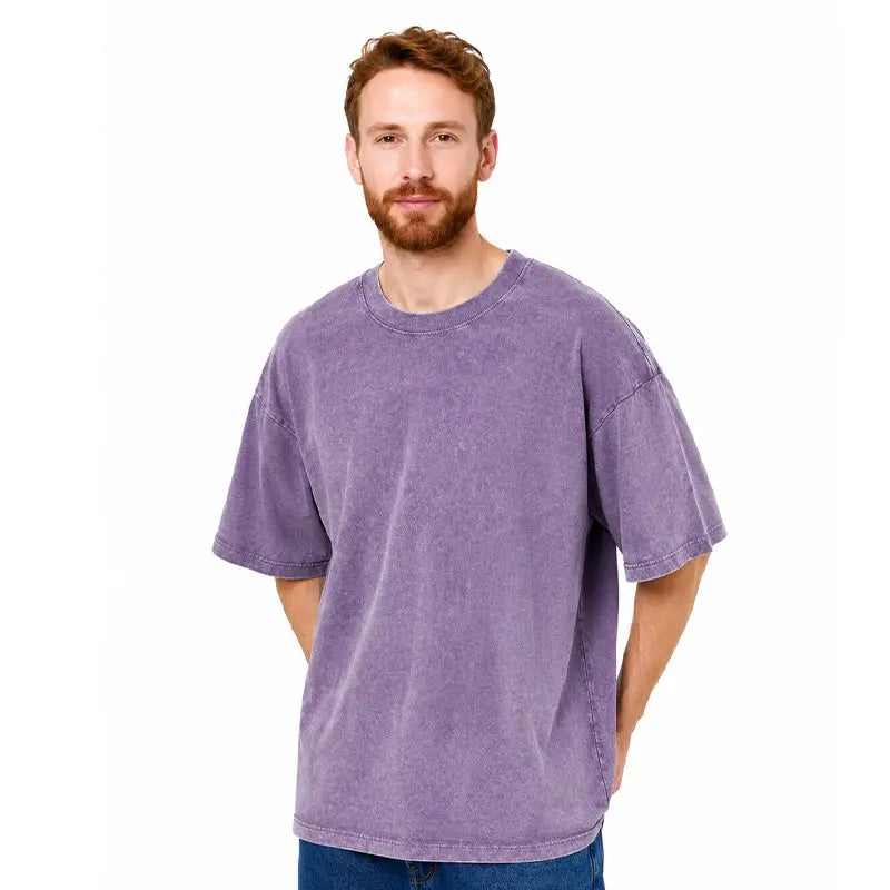 DigiPrint Apparel Acid Wash Heavyweight Oversized Unisex T-Shirt - 180 GSM 100% Cotton - Iris DTF