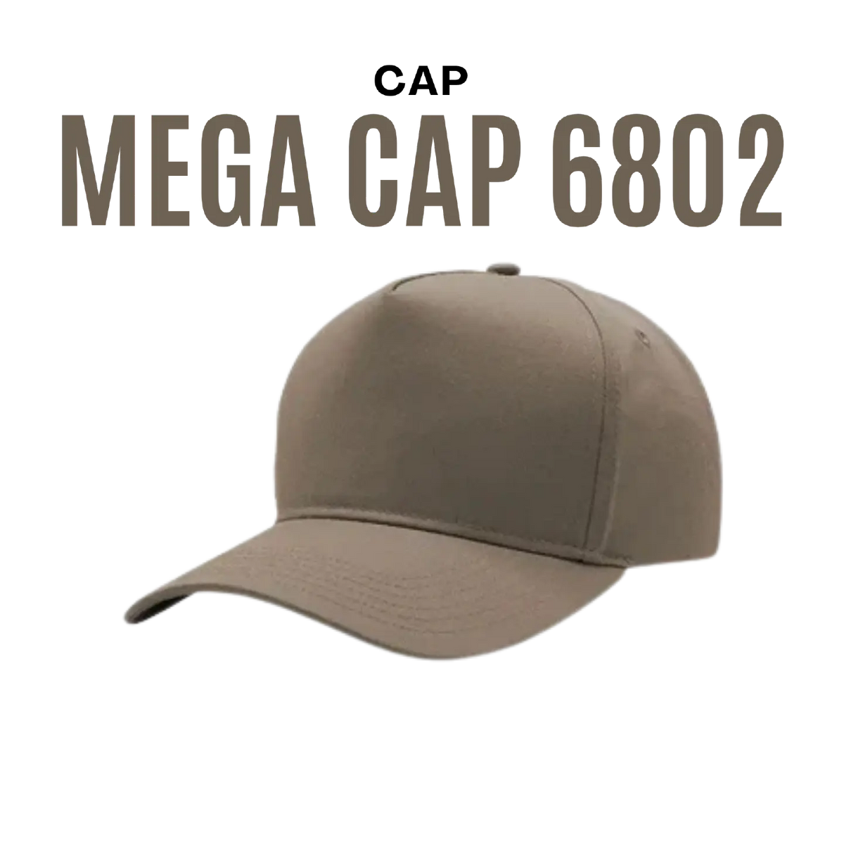 Mega Cap 6802 Poly Cotton Twill Cap - Iris DTF
