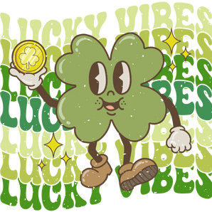 Lucky Vibes - Saint Patrick's Day Clover Design | Iris DTF