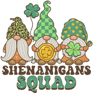 Shenanigans Squad St. Patrick's Gnome Design | Iris DTF