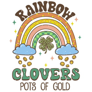 Rainbow Clovers Pots of Gold Saint Patrick's | Iris DTF