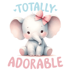 Baby Elephant Design - DTF Ready To Press