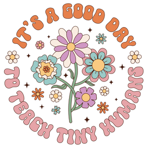 Floral Teacher Day Design - DTF Ready To Press