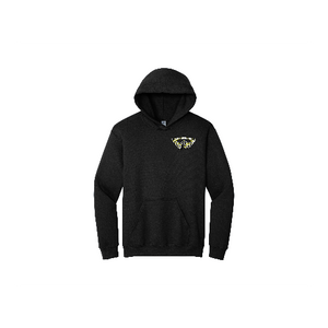 Iris DTF Heavy Blend™ Hooded Sweatshirt - Unisex - 2XL (Gildan 18500) Size Black - Front View