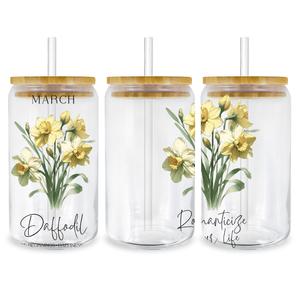 UV DTF 16 oz Libbey Glass Cup Wrap March | Iris DTF