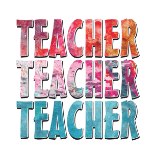 Colorful Teacher Design DTF-Ready to Press (V1) | Iris DTF