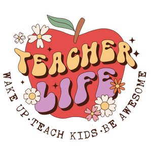Retro Teacher Life DTF Design - Ready to Press | Iris DTF