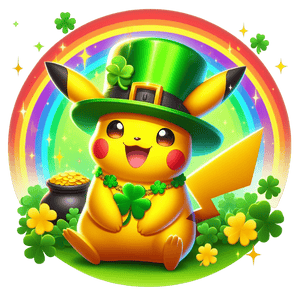 St Patrick's Day Pikachu Pokémon Design | Iris DTF