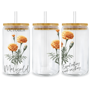 UV DTF 16 oz Libbey Cup Wrap Marigold Birthday | Iris DTF