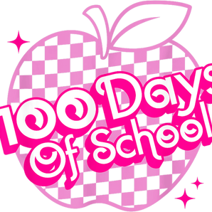 100 Days of School Apple Design Ready to Press | Iris DTF