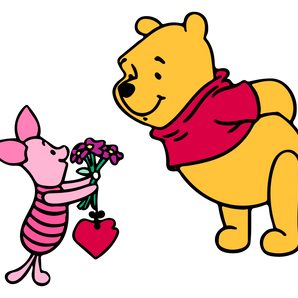 Winnie the Pooh Piglet Valentine's Day Be Mine | Iris DTF