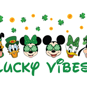 Mickey Mouse Lucky Vibes St. Patrick's Day | Iris DTF