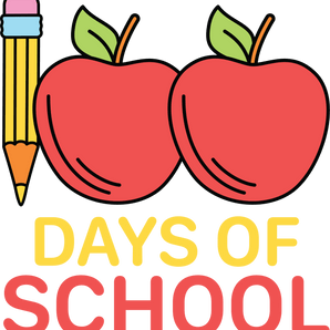 100th Days of School - Apples Teacher Design | Iris DTF
