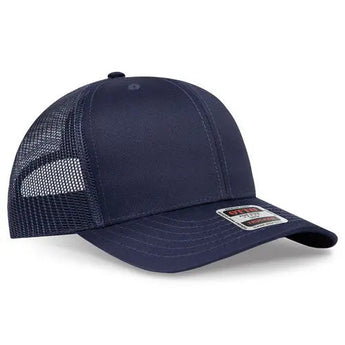 OTTO CAP 112-1 6-Panel Mid-Profile Mesh Trucker Hat - Iris DTF 