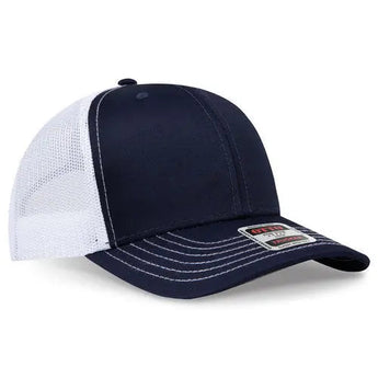 OTTO CAP 112-1 6-Panel Mid-Profile Mesh Trucker Hat - Iris DTF 