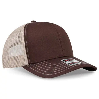 OTTO CAP 112-1 6-Panel Mid-Profile Mesh Trucker Hat - Iris DTF 