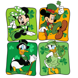 Mickey Minnie Daisy Donald St. Patrick's Design | Iris DTF