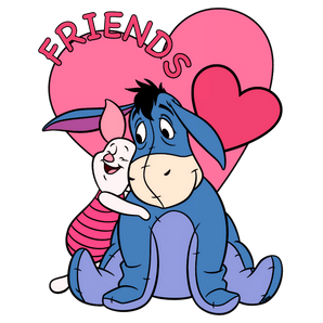 Winnie the Pooh Eeyore and Piglet Couple Design | Iris DTF