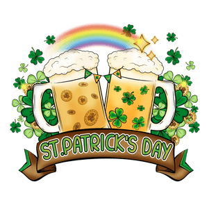 Saint Patrick's Day Beer and Rainbow Design | Iris DTF