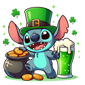Lilo & Stitch Saint Patty Luck Charm Design | Iris DTF