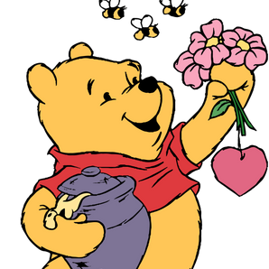 Winnie The Pooh Valentine Design - DTF Ready To Press