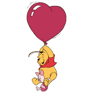 Winnie the Pooh and Piglet Heart Design | Iris DTF
