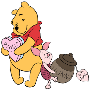 Winnie the Pooh Piglet Valentine's Day Design | Iris DTF