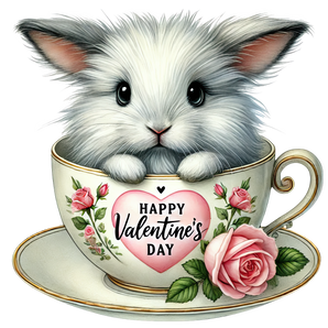Happy Valentine's Day Bunny Love Design | Iris DTF