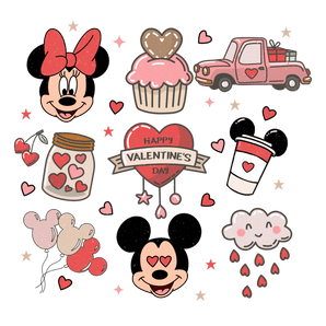 Minnie and Mickey Happy Valentine's Day Design | Iris DTF