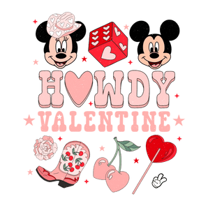 Mickey Mouse Howdy Valentine Design | Iris DTF