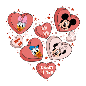 Crazy for You - Mickey Mouse Valentine Design | Iris DTF