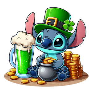 Disney Stitch St. Patty's Green Beer Design | Iris DTF