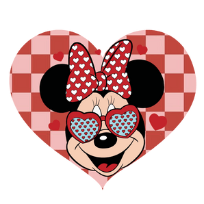 Minnie Mouse Valentine's Day Heart Design | Iris DTF