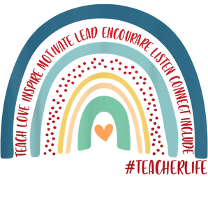 Colorful Teacher Life Design - DTF Ready To Press