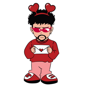 Bad Bunny Letter Valentine's Day Design | Iris DTF
