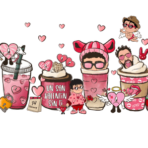 Valentine's Day Drink Design - DTF Ready To Press