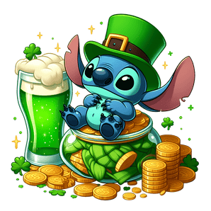 Lilo and Stitch Saint Patrick's Beer Lover | Iris DTF