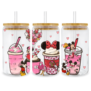 16 oz Libbey Cup - Valentine's Hug Love Kiss | Iris DTF