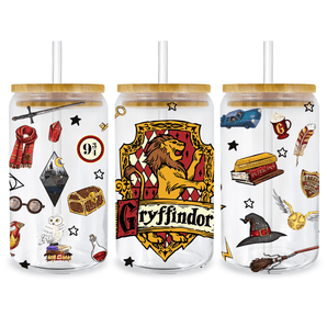 UV DTF 16 oz Libbey Glass Cup Wrap Gryffindor | Iris DTF