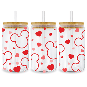 16 oz Libbey Cup Wrap - Valentine's Mickey | Iris DTF