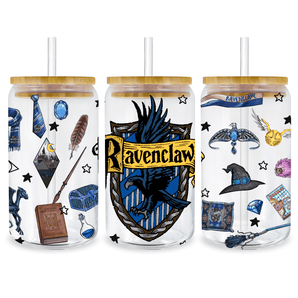 UV DTF 16 oz Libbey Glass Cup Wrap: Ravenclaw | Iris DTF