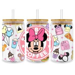 UV DTF 16 oz Libbey Cup Wrap Christmas Mickey | Iris DTF