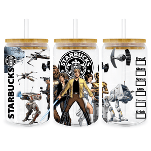 Star Wars Luke Skywalker Glass Cup Wrap V1 | Iris DTF