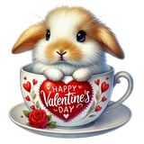 Valentine's Day Bunny Lover Design | Iris DTF