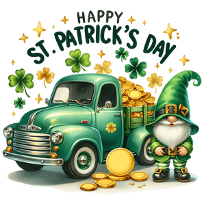 Happy St. Patrick's Day Cool Gnome Design | Iris DTF
